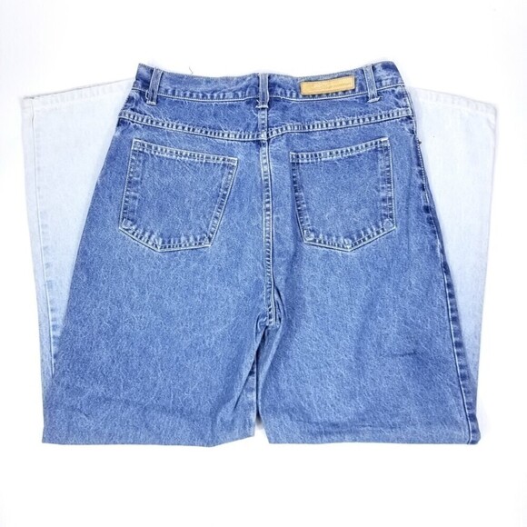 Vintage Bill Blass 90s Western Easy Ombre Tie-Dye Tapered Jeans Womens 10 Petite - Picture 2 of 7